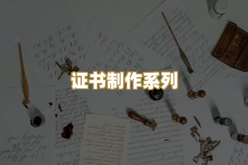 证书制作系列